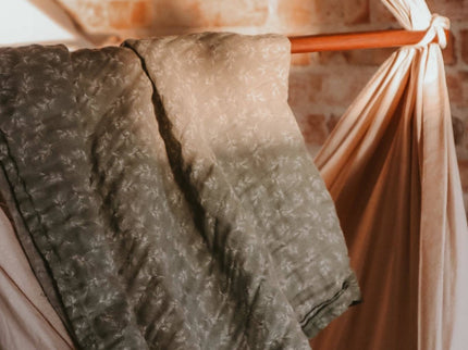 2er-Pack Bio-Musselin-Stoffwindeln-Ein Blatt, ein Solid - My Comfy Nest