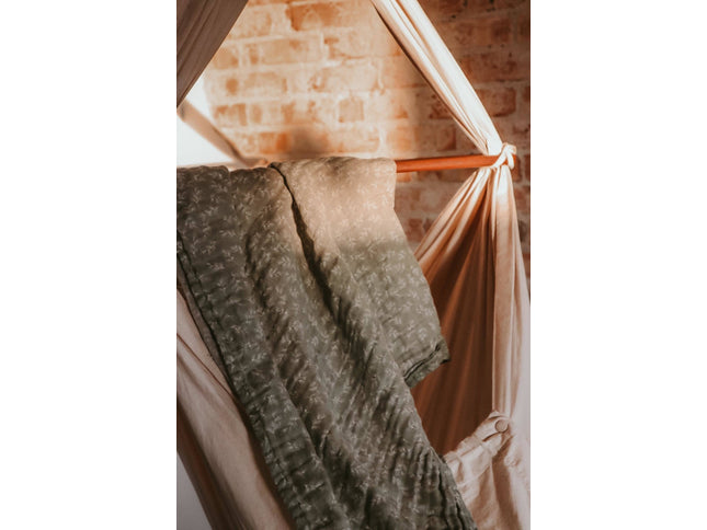 2er-Pack Bio-Musselin-Stoffwindeln-Ein Blatt, ein Solid - My Comfy Nest