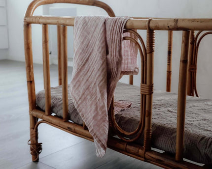 Bio Musselin Stoffwindeln  2er-Pack-Ein Blatt, ein Solid - My Comfy Nest