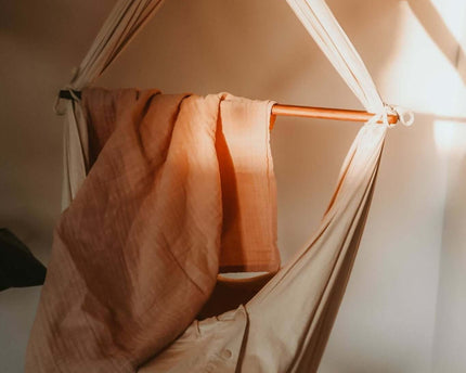Bio Musselin Stoffwindeln  2er-Pack-Ein Blatt, ein Solid - My Comfy Nest