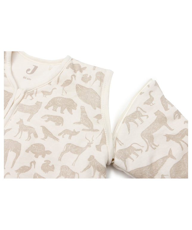 Baby Schlafsack mit Abnehmbaren Ärmeln 90cm Animals - Nougat
