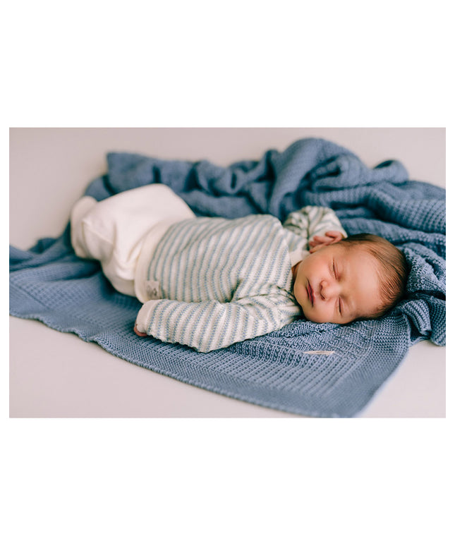 Jeans-Diamant-Decke aus Bio-Baumwolle - 80*100 cm