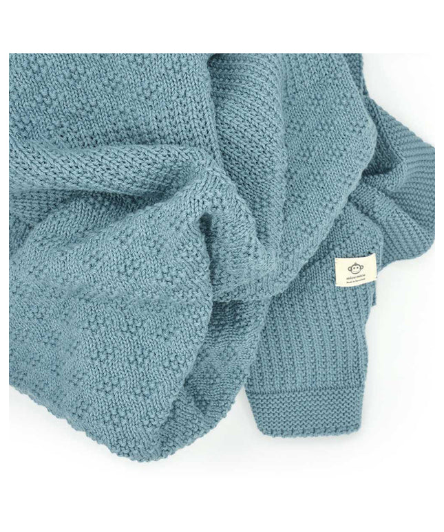 Jeans-Diamant-Decke aus Bio-Baumwolle - 80*100 cm
