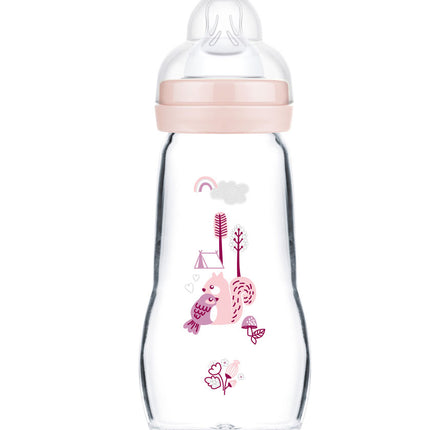 MAM Feel Good Glass Bottle matt 260 ml girl