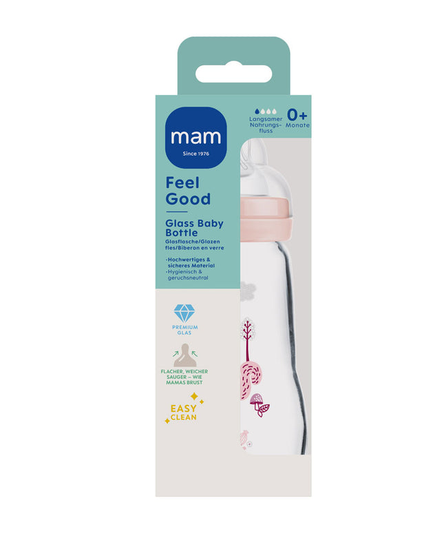 MAM Feel Good Glass Bottle matt 260 ml girl