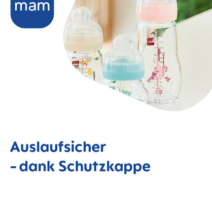 MAM Feel Good Glass Bottle matt 260 ml girl
