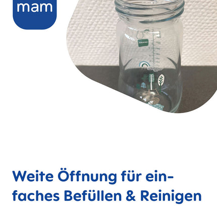 MAM Feel Good Glass Bottle matt 260 ml girl