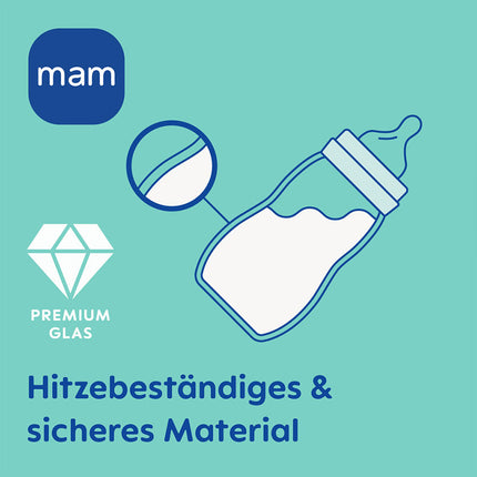 MAM Feel Good Glass Bottle matt 260 ml girl