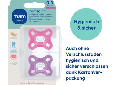 MAM Comfort Silikon 0-3 DP pink