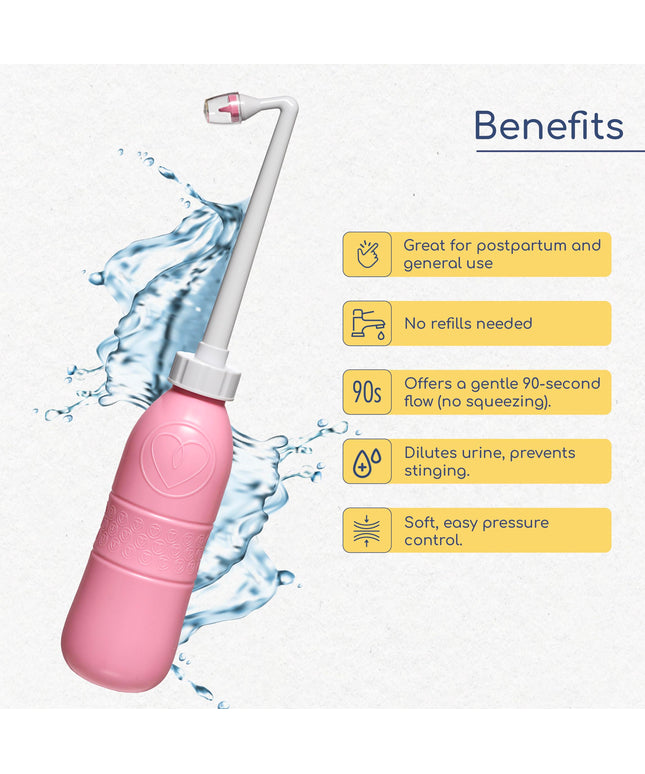 Maxi-Peri-Bottle 650ml - Gentle intimate cleansing after childbirth -Pink