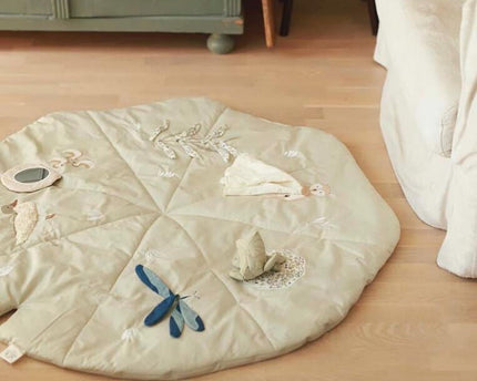 Aktivitätsmatte - Riverbank-100 % GOTS-Bio-Baumwolle-zusammen mit einer Leinentasche - My Comfy Nest