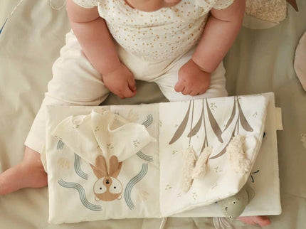 Baby-Stoffbuch - Tales of the Riverbank-100 % GOTS-Bio-Baumwollseiten - My Comfy Nest