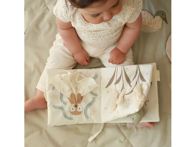 Baby-Stoffbuch - Tales of the Riverbank-100 % GOTS-Bio-Baumwollseiten - My Comfy Nest