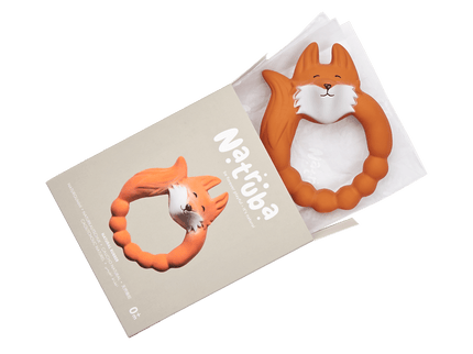 Beißring Fuchs aus Naturkautschuk - Orange - My Comfy Nest