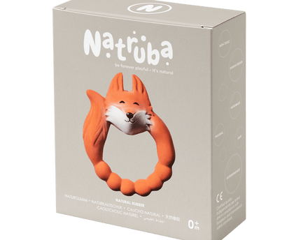 Beißring Fuchs aus Naturkautschuk - Orange - My Comfy Nest