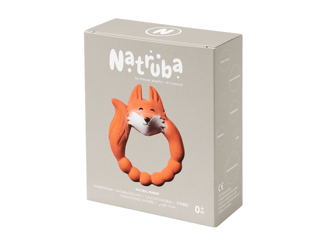 Beißring Fuchs aus Naturkautschuk - Orange - My Comfy Nest