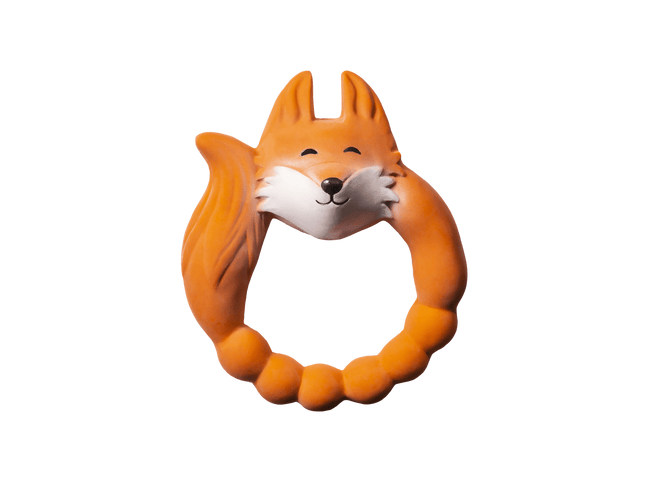 Beißring Fuchs aus Naturkautschuk - Orange - My Comfy Nest