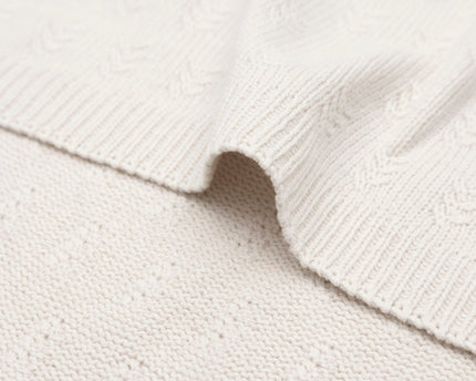 Decke Wiege 75x100cm Grain Knit - Oatmeal - My Comfy Nest