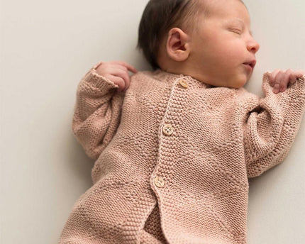 Diamant-Jacke Rosa 0-3 Monate - My Comfy Nest