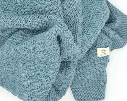 Jeans-Diamant-Decke aus Bio-Baumwolle - 80*100 cm - My Comfy Nest