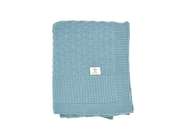 Jeans-Diamant-Decke aus Bio-Baumwolle - 80*100 cm - My Comfy Nest
