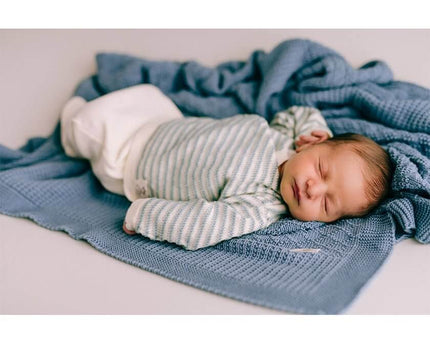 Jeans-Diamant-Decke aus Bio-Baumwolle - 80*100 cm - My Comfy Nest