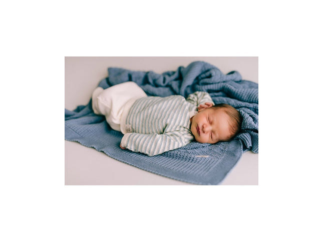 Jeans-Diamant-Decke aus Bio-Baumwolle - 80*100 cm - My Comfy Nest