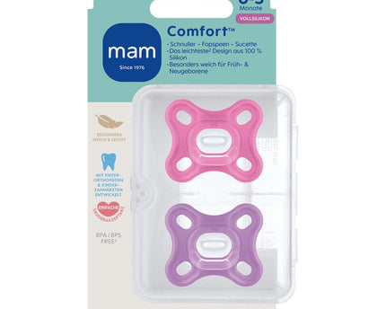 MAM Comfort Silikon 0-3 DP pink - My Comfy Nest