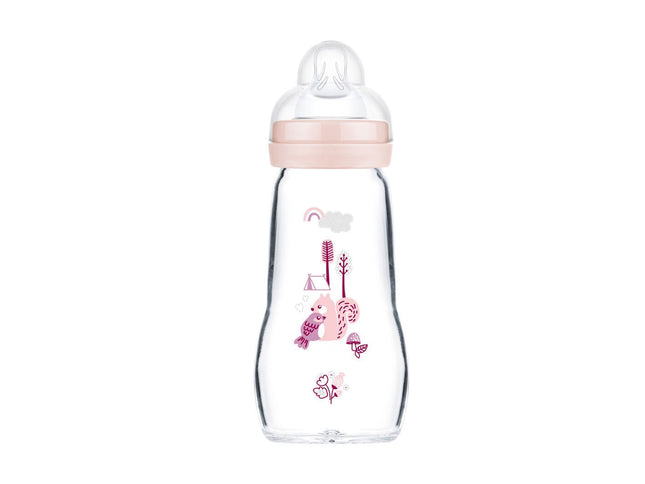 MAM Feel Good Glass Bottle matt 260 ml girl - My Comfy Nest