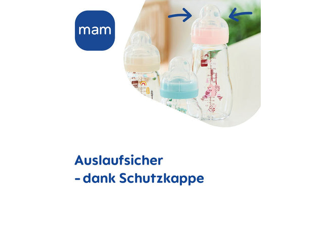 MAM Feel Good Glass Bottle matt 260 ml girl - My Comfy Nest