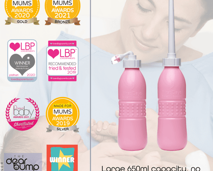 Maxi-Peri-Flasche 650ml – Sanfte Intimreinigung nach der Geburt-Rosa - My Comfy Nest