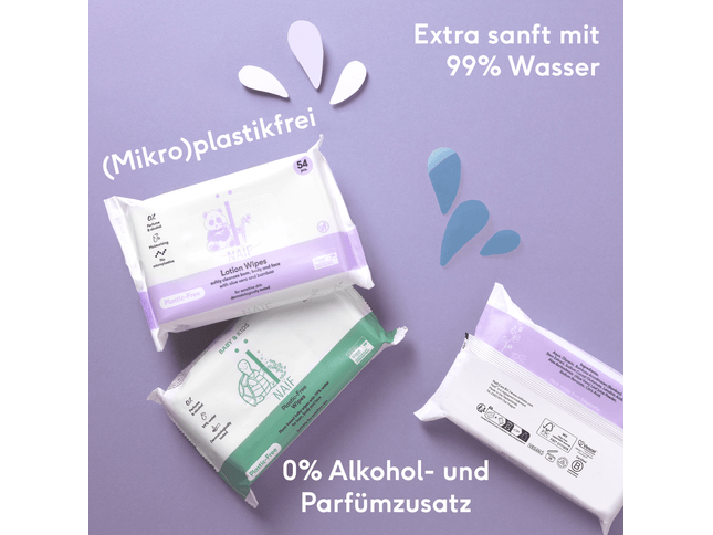 Naïf Plastikfreie Tücher für Baby & Kids -3 Packungen - My Comfy Nest