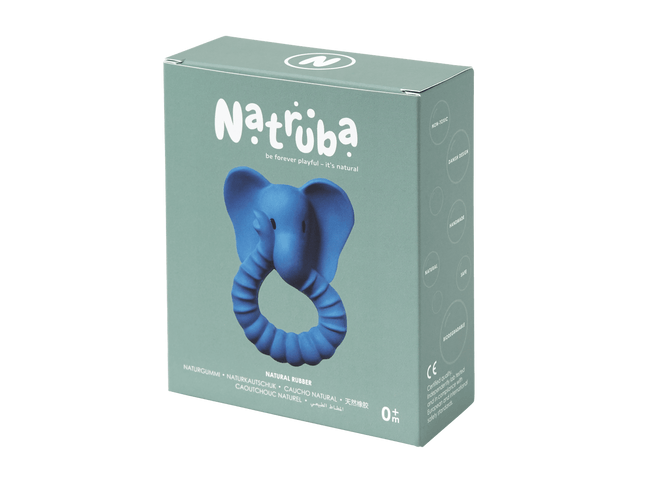 Naturkautschuk Beißring Elefant - Blau - My Comfy Nest