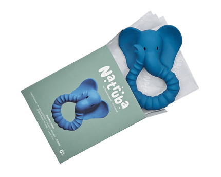 Naturkautschuk Beißring Elefant - Blau - My Comfy Nest