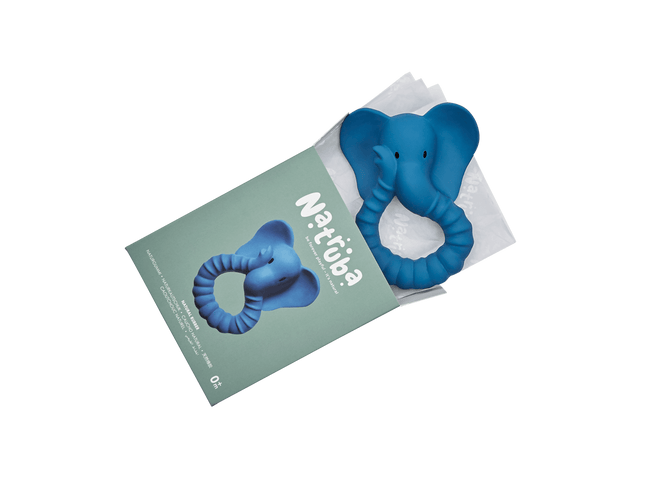 Naturkautschuk Beißring Elefant - Blau - My Comfy Nest