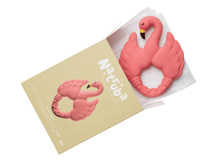 Naturkautschuk Beißring Flamingo - Rosa - My Comfy Nest