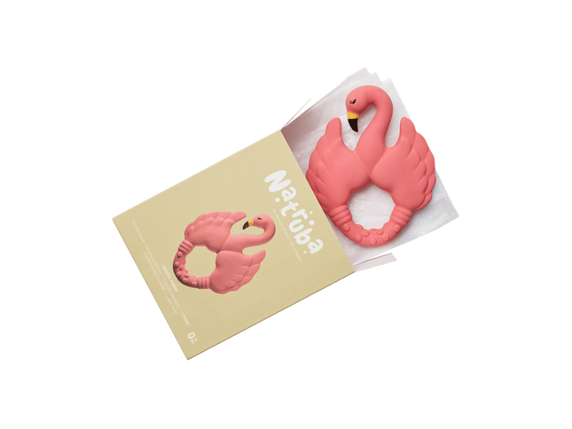 Naturkautschuk Beißring Flamingo - Rosa - My Comfy Nest