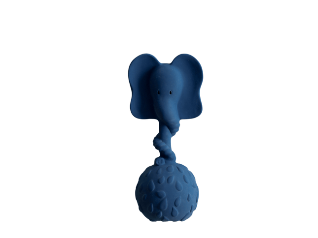 Naturkautschuk Rassel Elefant - Blau - My Comfy Nest