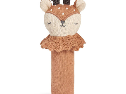 Rassel - Zierliches Hirsch-(15*8 cm)GOTS-zertifizierte Bio-Baumwolle - My Comfy Nest