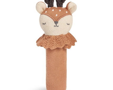 Rassel - Zierliches Hirsch-(15*8 cm)GOTS-zertifizierte Bio-Baumwolle - My Comfy Nest