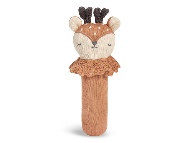 Rassel - Zierliches Hirsch-(15*8 cm)GOTS-zertifizierte Bio-Baumwolle - My Comfy Nest