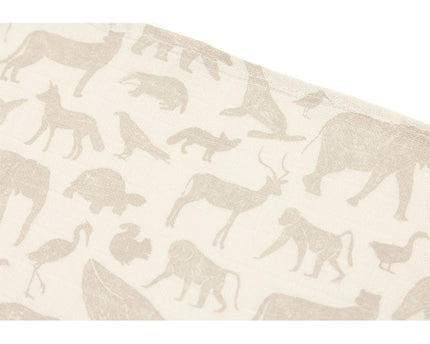 Spucktuch Hydrophil 70x70cm Animals - Nougat - 3 Stück - My Comfy Nest
