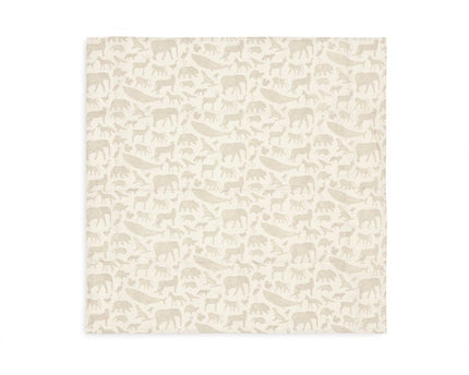 Spucktuch Hydrophil 70x70cm Animals - Nougat - 3 Stück - My Comfy Nest
